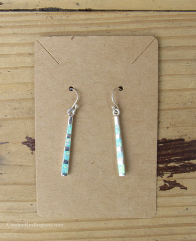 Sterling Silver Opal Inlay Earrings STER037