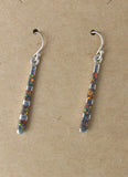 Sterling Silver Opal Inlay Earrings STER045