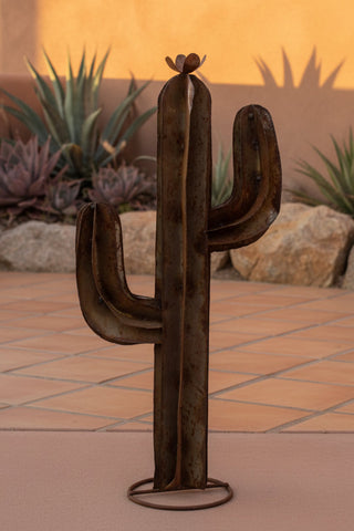 Garden Art Metal Rustic Cactus 33" MCTRM001