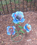 Yard Art Metal Flowers Sculpture 22"  MFLWRMS012