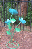 Yard Art Metal Flowers Sculpture 22"  MFLWRMS011