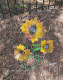 Yard Art Metal Flowers Sculpture 22"  MFLWRMS010