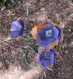 Yard Art Metal Flowers Sculpture 22"  MFLWRMS013