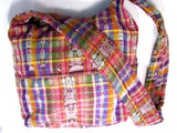GUATEMALA PURSE HAND EMBROIDERED FLOWERS HOBO BAG X-LARGE GPL016