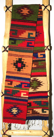 ZAPOTEC RUG 8" X 77" RUNNER WITH SOUTHWESTERN DESIGN  ZRR77-002