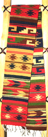 ZAPOTEC RUG 8" X 77" RUNNER WITH SOUTHWESTERN DESIGN  ZRR77-004