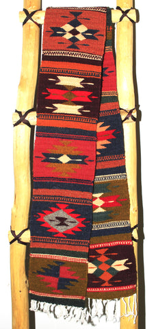 ZAPOTEC RUG 8" X 77" RUNNER WITH SOUTHWESTERN DESIGN  ZRR77-005