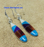 Multi Stone Inlay Earrings JMSER013