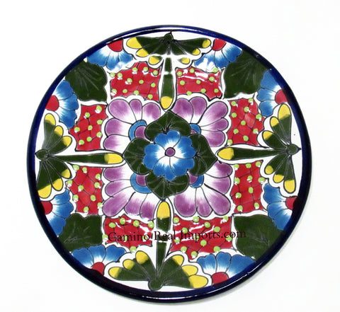 Mexican Wall Hanging Talavera pottery Plate caminorealimports.com