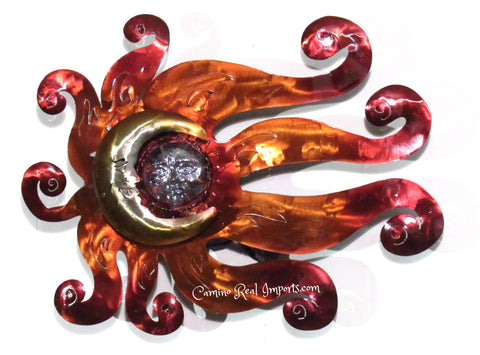 Wall Hanging Metal Sun "Wind" 19"  MSWS001