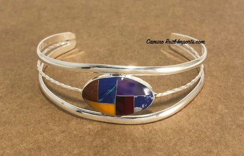 Multi Stone Inlay Bracelet JMSBR007