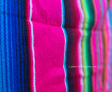 Mexican Sarape Rainbow Blanket XL 5' X 7' serape sarape SAB004