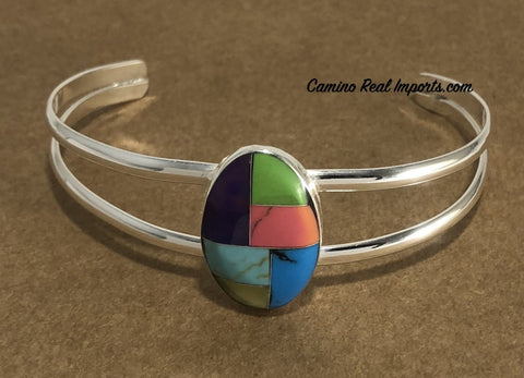Multi Stone Inlay Bracelet JMSBR017