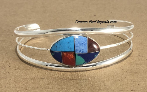 Multi Stone Inlay Bracelet JMSBR019