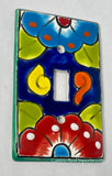 Mexican Talavera Pottery Single Toggle Switch Plate TTSP017