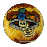Mexican Wall Hanging Talavera "Catrina" Pottery Plate 8" TP8002