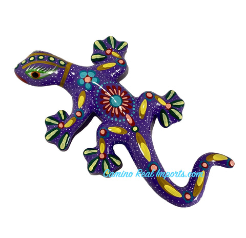 Hand Painted Clay Gecko Lizard CaminoRealImports.com