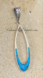 Sterling Silver Turquoise and Opal Pendant STSP001