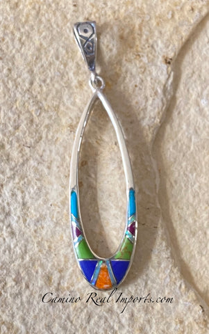 Sterling Silver Multi Stone Pendant STSP0010