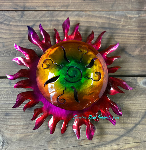 Wall Hanging Metal Sun 9"  MTS9004