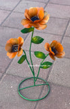 Yard Art Metal Flowers Sculpture 22"  MFLWRMS002