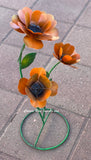 Yard Art Metal Flowers Sculpture 22"  MFLWRMS002
