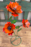Yard Art Metal Flowers Sculpture 22"  MFLWRMS003