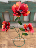 Yard Art Metal Flowers Sculpture 22"  MFLWRMS005