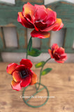 Yard Art Metal Flowers Sculpture 22"  MFLWRMS005