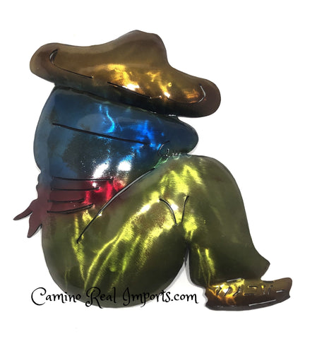 Wall Decor   Metal Siesta Man Sleeping Mexican Caminorealimports.com