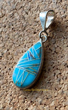 Sterling Silver Turquoise and Opal Pendant STSP009