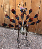 Metal Rock Rocking Peacock Yard Garden Ornament Caminorealimports.com
