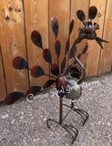 Metal Rock Rocking Peacock Yard Garden Ornament Caminorealimports.com